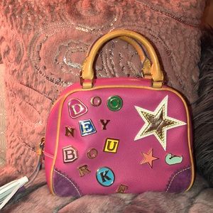 Dooney & Bourke Hot Pink Rainbow Zipper Purse